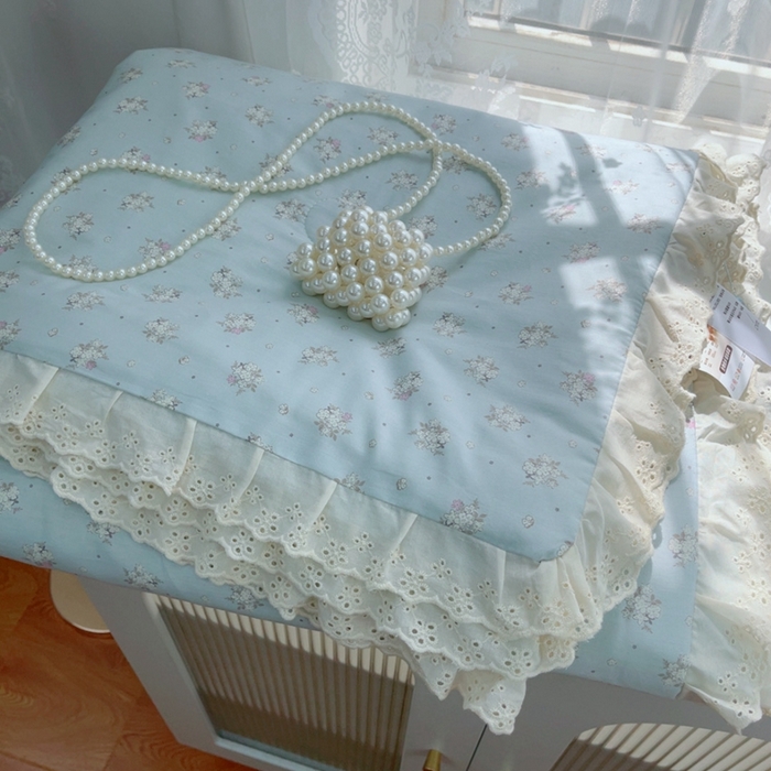 91家纺网 家纺一手货源 找家纺 暖居 2025新款法式韩系双面纯棉夏被约3.2斤空调被夏季薄被子可水洗跑量款 兰庭