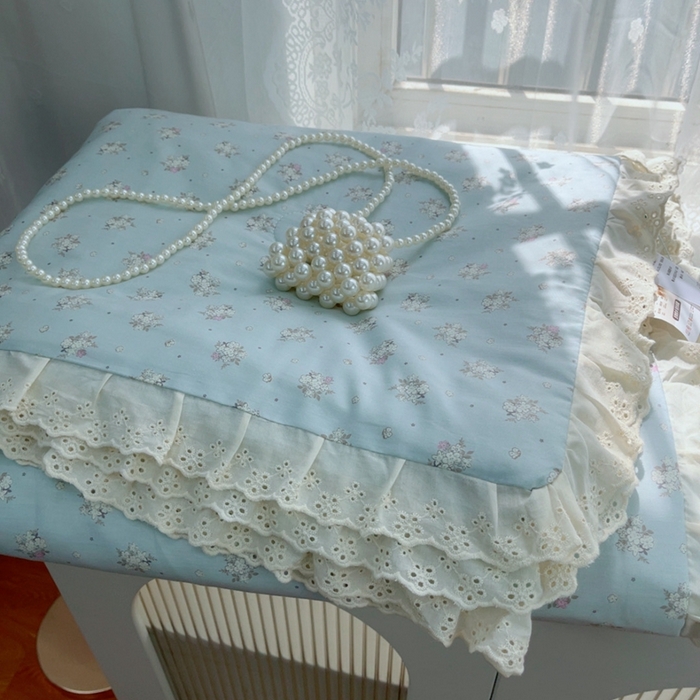 91家纺网 家纺一手货源 找家纺 暖居 2025新款法式韩系双面纯棉夏被约3.2斤空调被夏季薄被子可水洗跑量款 兰庭