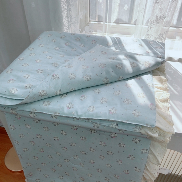 91家纺网 家纺一手货源 找家纺 暖居 2025新款法式韩系双面纯棉夏被约3.2斤空调被夏季薄被子可水洗跑量款 兰庭