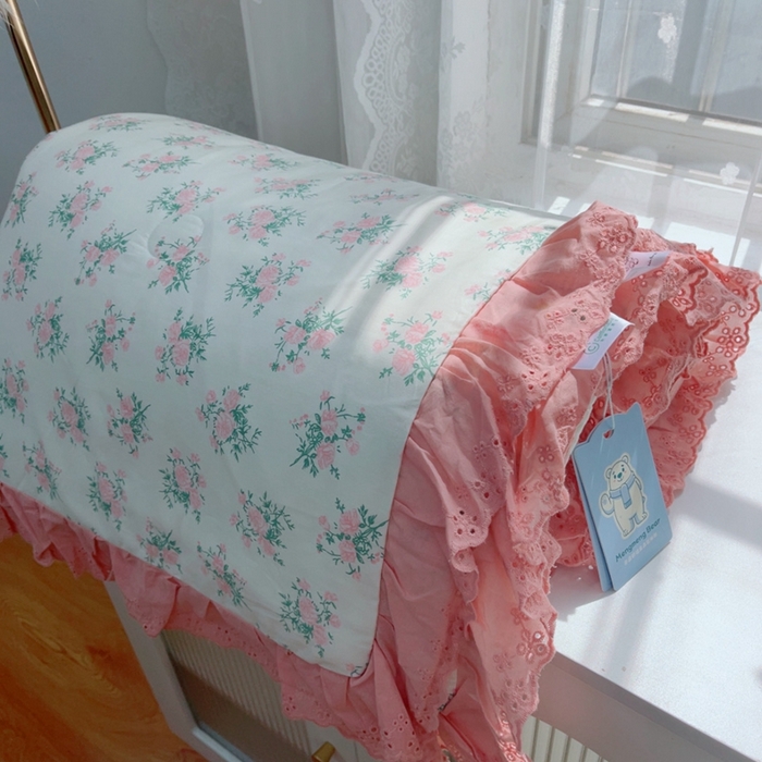 91家纺网 家纺一手货源 找家纺 暖居 2025新款法式韩系双面纯棉夏被约3.2斤空调被夏季薄被子可水洗跑量款 茉莉