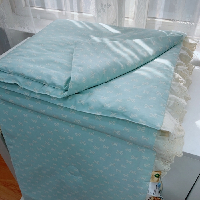 91家纺网 家纺一手货源 找家纺 暖居 2025新款法式韩系双面纯棉夏被约3.2斤空调被夏季薄被子可水洗跑量款 青柠