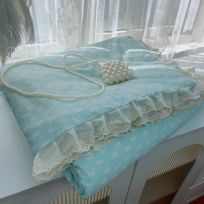 91家纺网 家纺一手货源 找家纺 暖居 2025新款法式韩系双面纯棉夏被约3.2斤空调被夏季薄被子可水洗跑量款 青柠