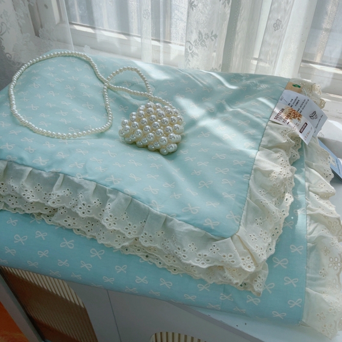 91家纺网 家纺一手货源 找家纺 暖居 2025新款法式韩系双面纯棉夏被约3.2斤空调被夏季薄被子可水洗跑量款 青柠