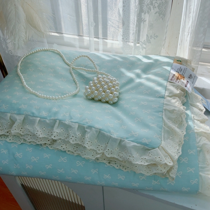 91家纺网 家纺一手货源 找家纺 暖居 2025新款法式韩系双面纯棉夏被约3.2斤空调被夏季薄被子可水洗跑量款 青柠