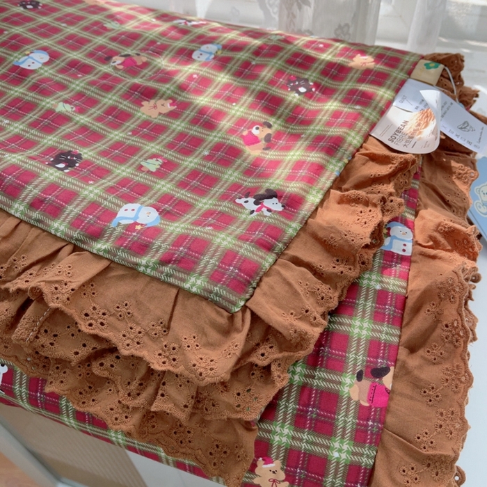 91家纺网 家纺一手货源 找家纺 暖居 2025新款法式韩系双面纯棉夏被约3.2斤空调被夏季薄被子可水洗跑量款 圣诞