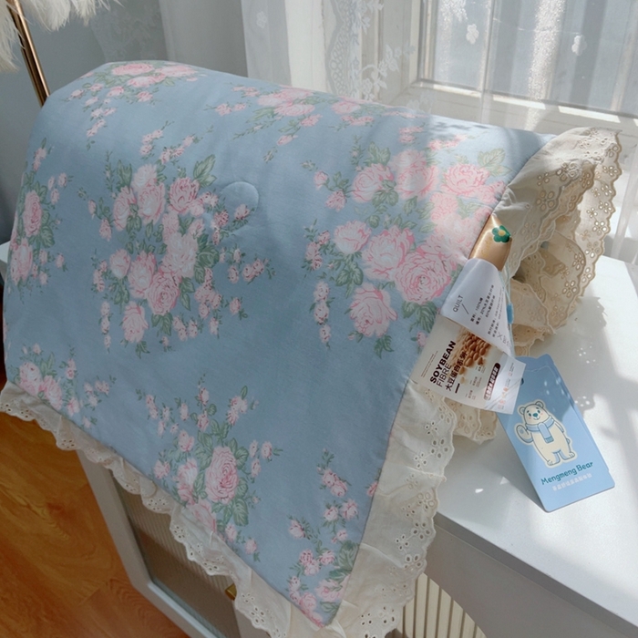 91家纺网 家纺一手货源 找家纺 暖居 2025新款法式韩系双面纯棉夏被约3.2斤空调被夏季薄被子可水洗跑量款 苏里南