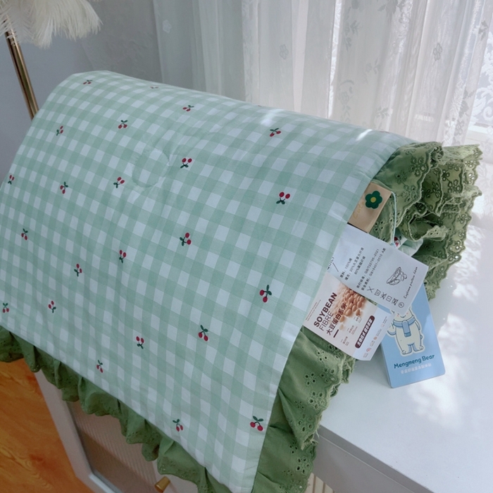 91家纺网 家纺一手货源 找家纺 暖居 2025新款法式韩系双面纯棉夏被约3.2斤空调被夏季薄被子可水洗跑量款 夏意