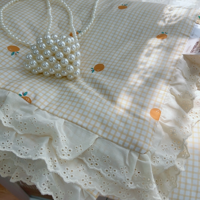 91家纺网 家纺一手货源 找家纺 暖居 2025新款法式韩系双面纯棉夏被约3.2斤空调被夏季薄被子可水洗跑量款 小甜橘