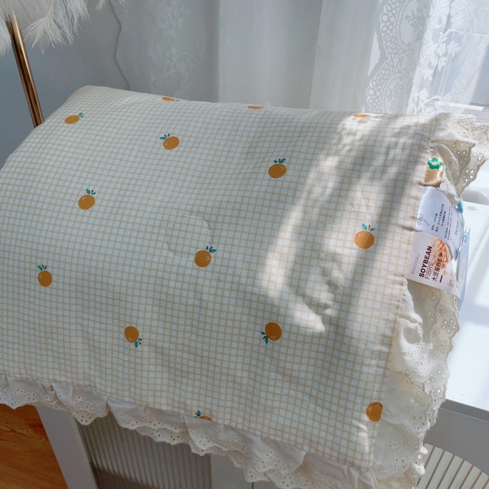 91家纺网 家纺一手货源 找家纺 暖居 2025新款法式韩系双面纯棉夏被约3.2斤空调被夏季薄被子可水洗跑量款 小甜橘