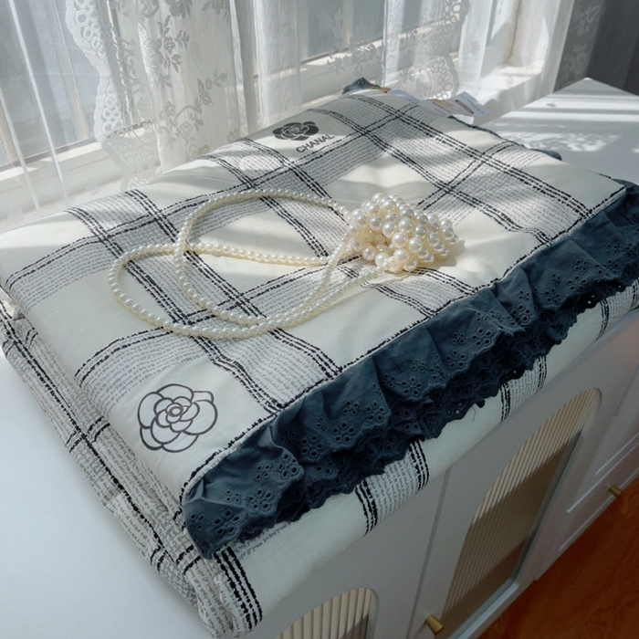 91家纺网 家纺一手货源 找家纺 暖居 2025新款法式韩系双面纯棉夏被约3.2斤空调被夏季薄被子可水洗跑量款 小香格子