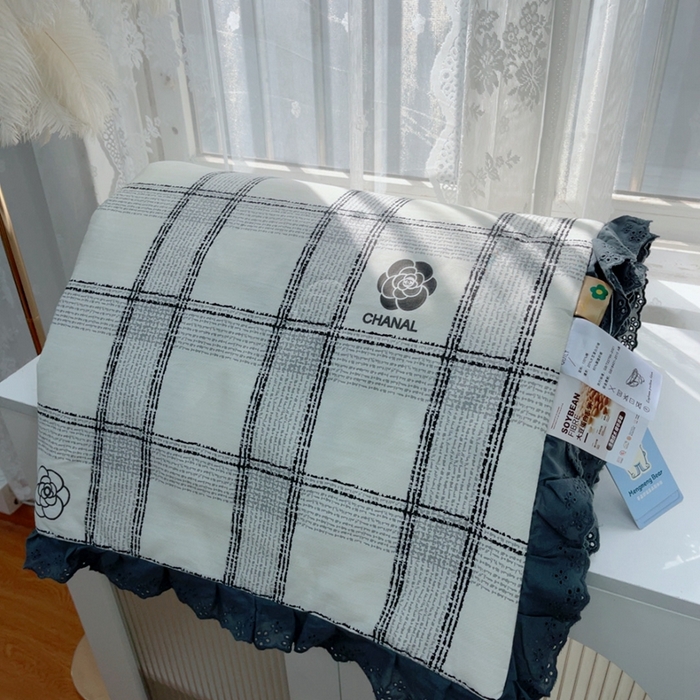 91家纺网 家纺一手货源 找家纺 暖居 2025新款法式韩系双面纯棉夏被约3.2斤空调被夏季薄被子可水洗跑量款 小香格子