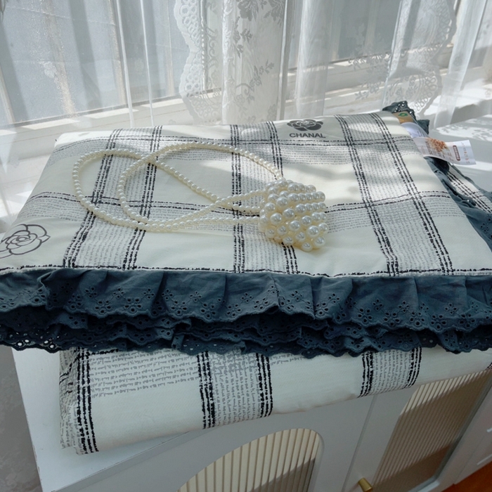 91家纺网 家纺一手货源 找家纺 暖居 2025新款法式韩系双面纯棉夏被约3.2斤空调被夏季薄被子可水洗跑量款 小香格子