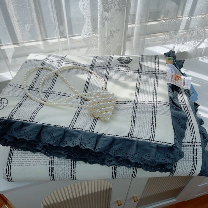 91家纺网 家纺一手货源 找家纺 暖居 2025新款法式韩系双面纯棉夏被约3.2斤空调被夏季薄被子可水洗跑量款 小香格子