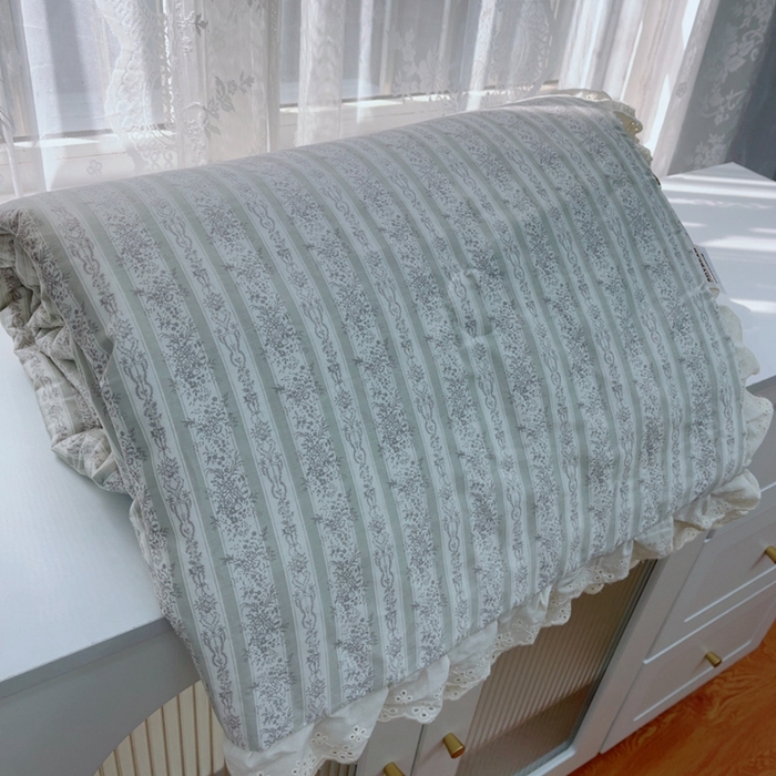 91家纺网 家纺一手货源 找家纺 暖居 2025新款法式韩系双面纯棉夏被约3.2斤空调被夏季薄被子可水洗跑量款 伊甸园