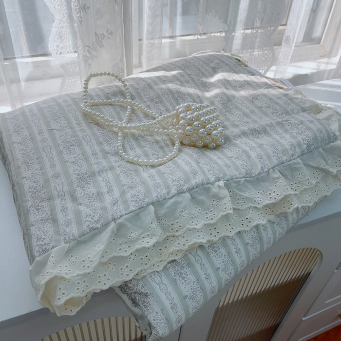 91家纺网 家纺一手货源 找家纺 暖居 2025新款法式韩系双面纯棉夏被约3.2斤空调被夏季薄被子可水洗跑量款 伊甸园