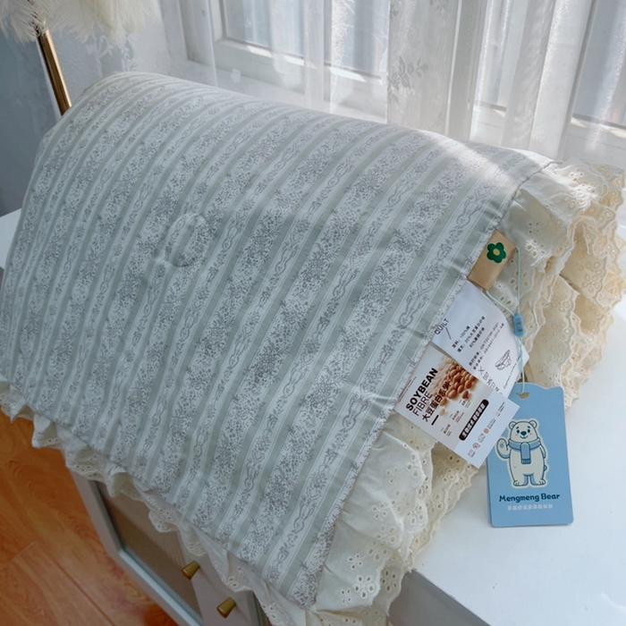 91家纺网 家纺一手货源 找家纺 暖居 2025新款法式韩系双面纯棉夏被约3.2斤空调被夏季薄被子可水洗跑量款 伊甸园