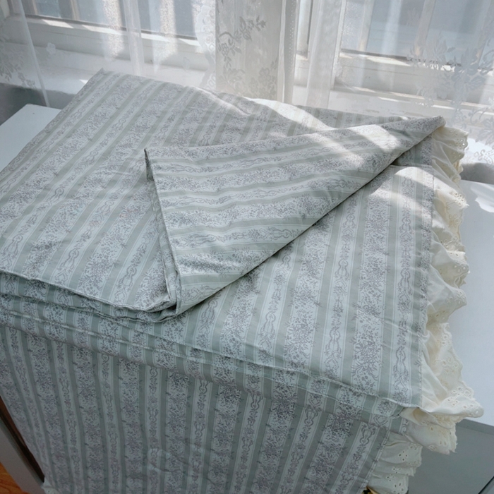 91家纺网 家纺一手货源 找家纺 暖居 2025新款法式韩系双面纯棉夏被约3.2斤空调被夏季薄被子可水洗跑量款 伊甸园