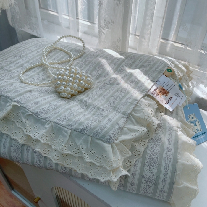 91家纺网 家纺一手货源 找家纺 暖居 2025新款法式韩系双面纯棉夏被约3.2斤空调被夏季薄被子可水洗跑量款 伊甸园