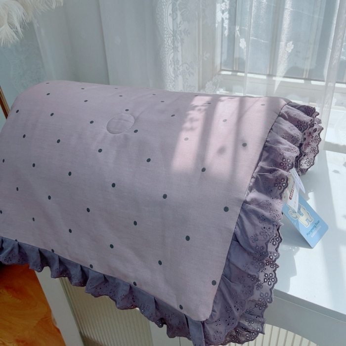 91家纺网 家纺一手货源 找家纺 暖居 2025新款法式韩系双面纯棉夏被约3.2斤空调被夏季薄被子可水洗跑量款 芋泥波波 紫