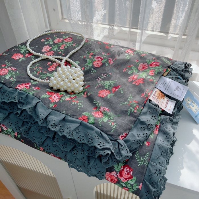 91家纺网 家纺一手货源 找家纺 暖居 2025新款法式韩系双面纯棉夏被约3.2斤空调被夏季薄被子可水洗跑量款 中国美