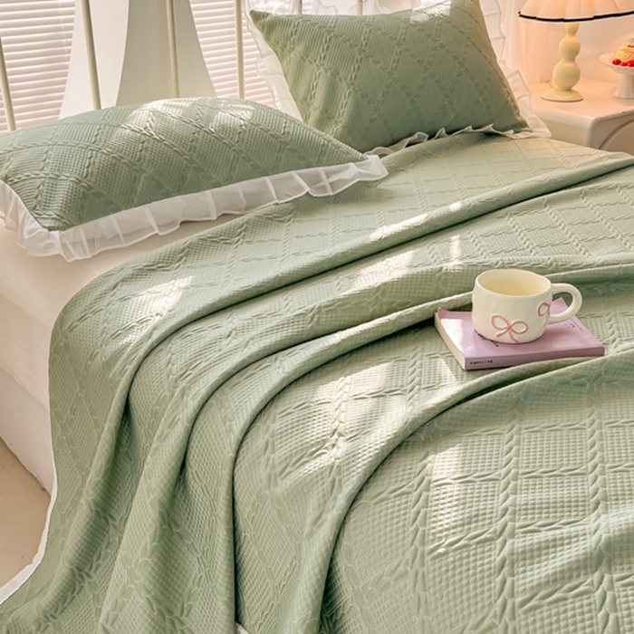 91家纺网 家纺一手货源 找家纺 （总）暖居 2025新款A类冷按感‬摩豆豆气空‬层软凉席感凉‬薄垫