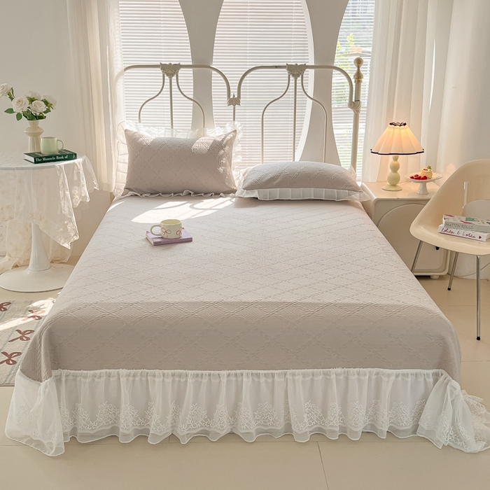 91家纺网 家纺一手货源 找家纺 暖居 2025新款A类冷按感‬摩豆豆气空‬层软凉席感凉‬薄垫 摩卡