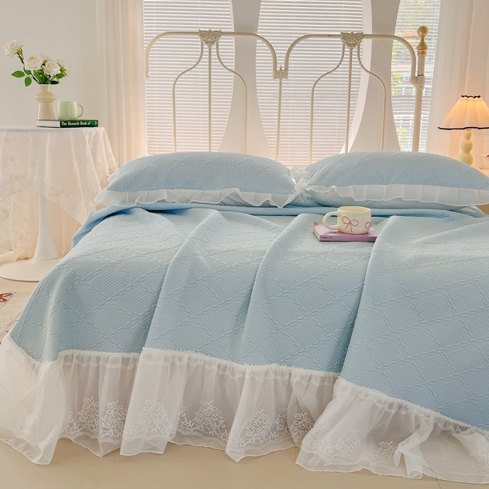 91家纺网 家纺一手货源 找家纺 暖居 2025新款A类冷按感‬摩豆豆气空‬层软凉席感凉‬薄垫 缪兰