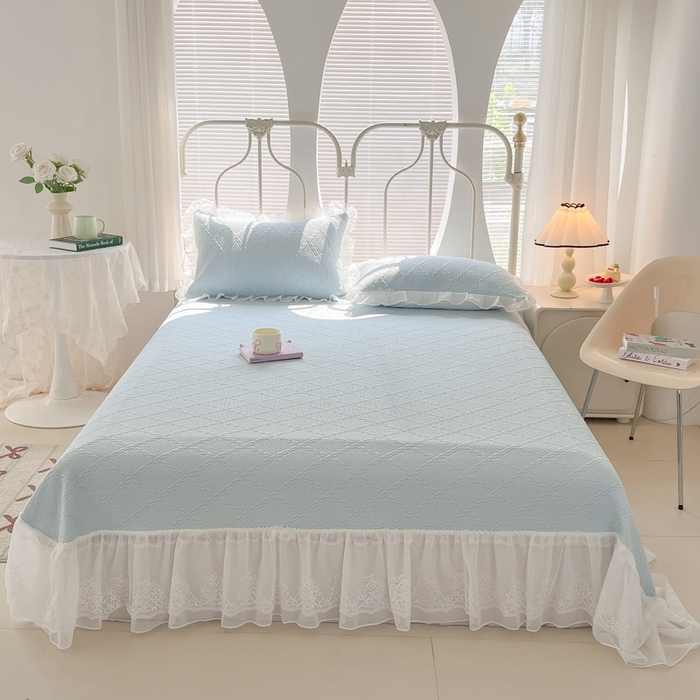 91家纺网 家纺一手货源 找家纺 暖居 2025新款A类冷按感‬摩豆豆气空‬层软凉席感凉‬薄垫 缪兰