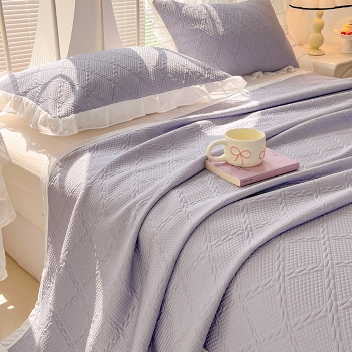 暖居 2025新款A类冷按感‬摩豆豆气空‬层软凉席感凉‬薄垫 炫紫