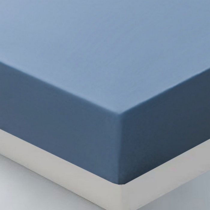 91家纺网 家纺一手货源 找家纺 2025新款纯色全棉床笠喷气全棉床罩三件套-优雅系列 优雅-藏蓝