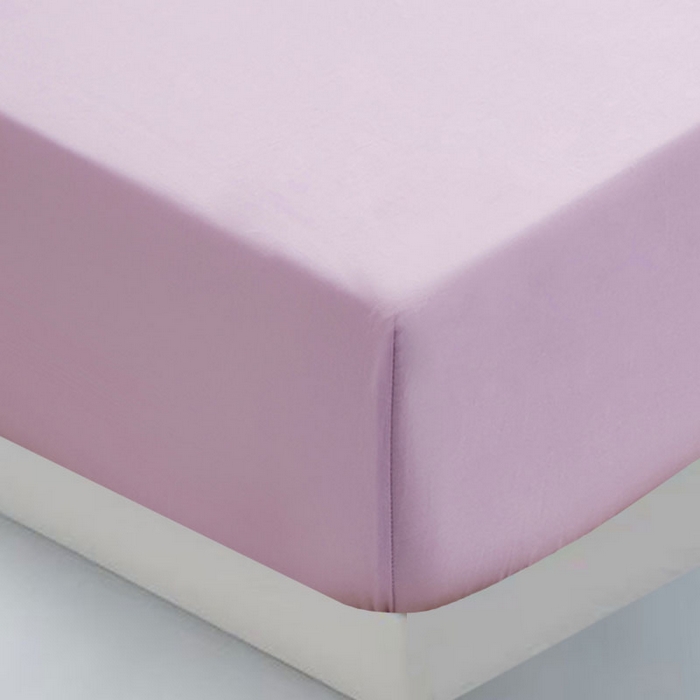 91家纺网 家纺一手货源 找家纺 2025新款纯色全棉床笠喷气全棉床罩三件套-优雅系列 优雅-丁香紫