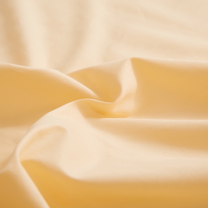 91家纺网 家纺一手货源 找家纺 2025新款纯色全棉床笠喷气全棉床罩三件套-优雅系列 优雅-奶油黄