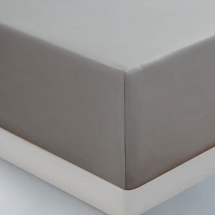 91家纺网 家纺一手货源 找家纺 2025新款纯色全棉床笠喷气全棉床罩三件套-优雅系列 优雅-深烟灰