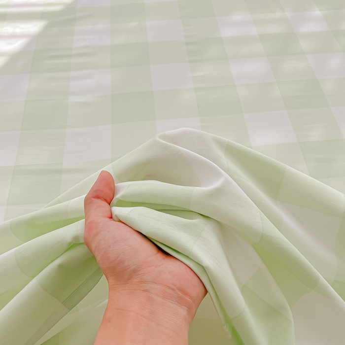 91家纺网 家纺一手货源 找家纺 温眠家纺 2025新款A类水洗棉色织单床单系列-单枕套 茉莉青提