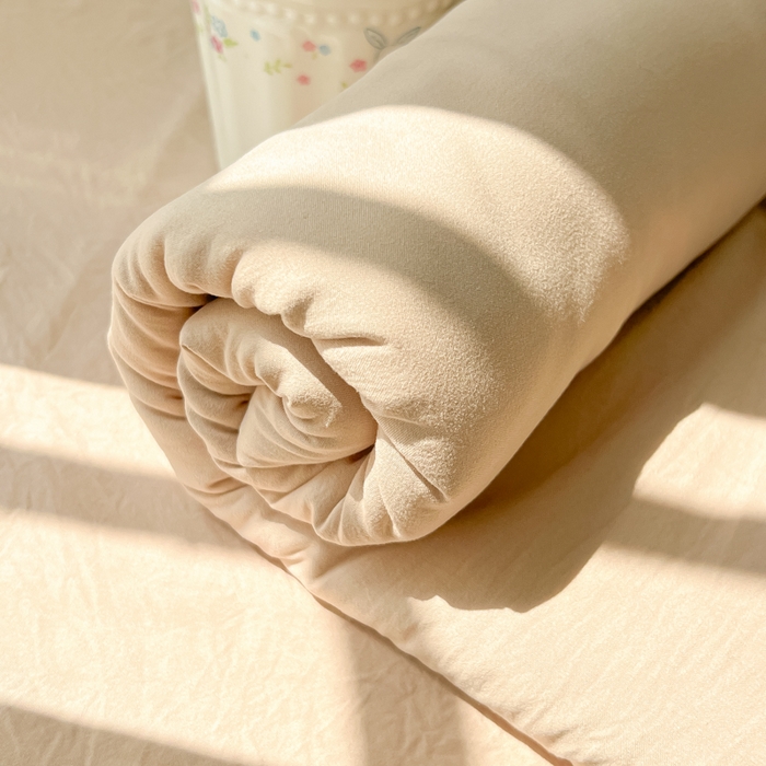 91家纺网 家纺一手货源 找家纺 温眠家纺 2025新款A类水洗棉色织单床单系列-单枕套 奶茶