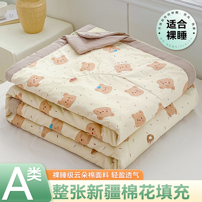 91家纺网 家纺一手货源 找家纺 （总）咏绒家纺工厂店 2025新款A类云朵棉棉花夏被被子被芯