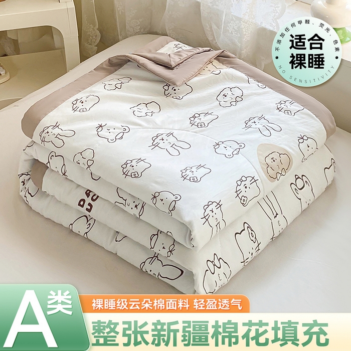 91家纺网 家纺一手货源 找家纺 （总）咏绒家纺工厂店 2025新款A类云朵棉棉花夏被被子被芯
