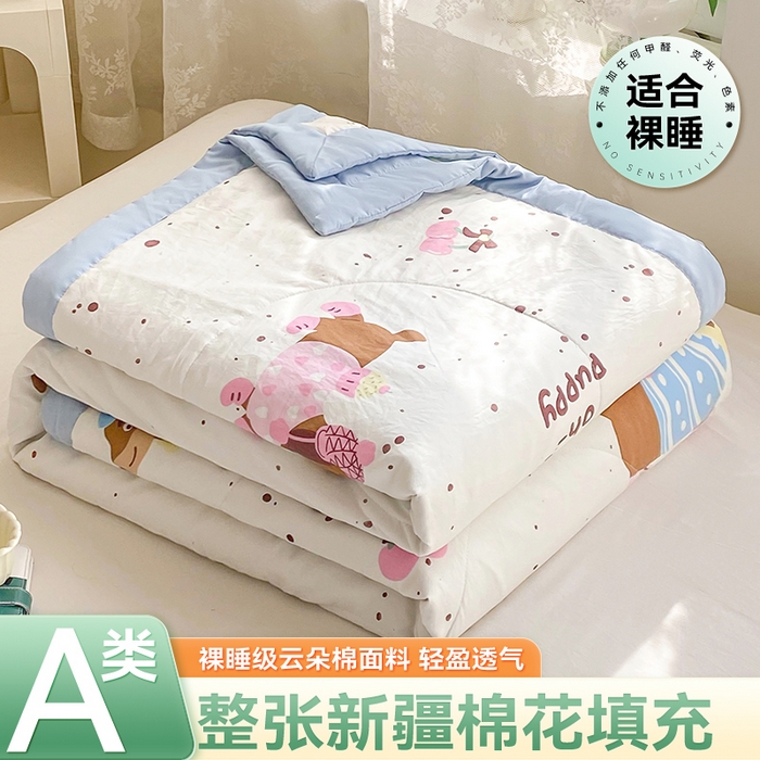 91家纺网 家纺一手货源 找家纺 （总）咏绒家纺工厂店 2025新款A类云朵棉棉花夏被被子被芯