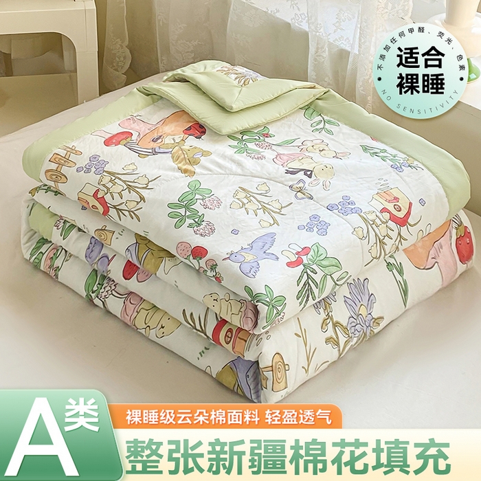 91家纺网 家纺一手货源 找家纺 （总）咏绒家纺工厂店 2025新款A类云朵棉棉花夏被被子被芯