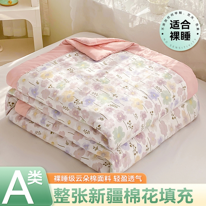 91家纺网 家纺一手货源 找家纺 （总）咏绒家纺工厂店 2025新款A类云朵棉棉花夏被被子被芯