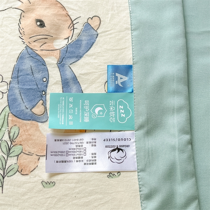 91家纺网 家纺一手货源 找家纺 咏绒家纺工厂店 2025新款A类云朵棉棉花夏被被子被芯 爱丽丝-蓝