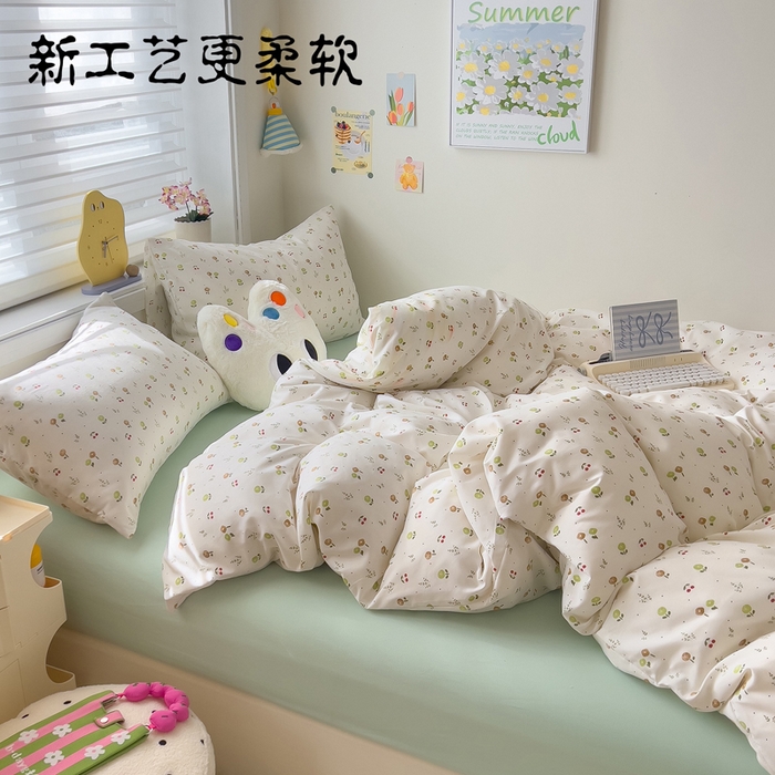 91家纺网 家纺一手货源 找家纺 （总）小竹棉水洗棉木棉双层纱单品被套四件套仿全棉