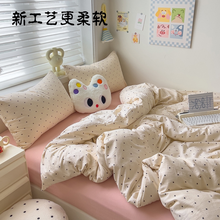 91家纺网 家纺一手货源 找家纺 （总）小竹棉水洗棉木棉双层纱单品被套四件套仿全棉