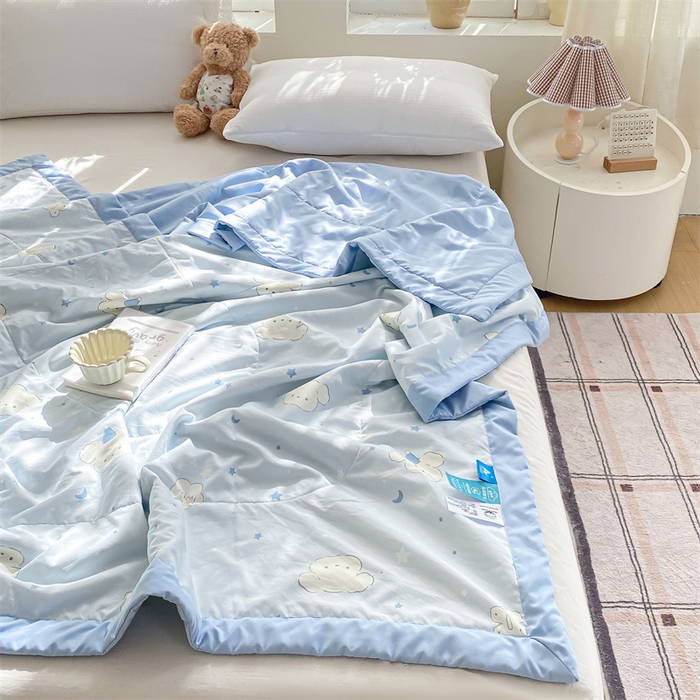 91家纺网 家纺一手货源 找家纺 咏绒家纺工厂店 2025新款A类云朵棉棉花夏被被子被芯 心愿小狗