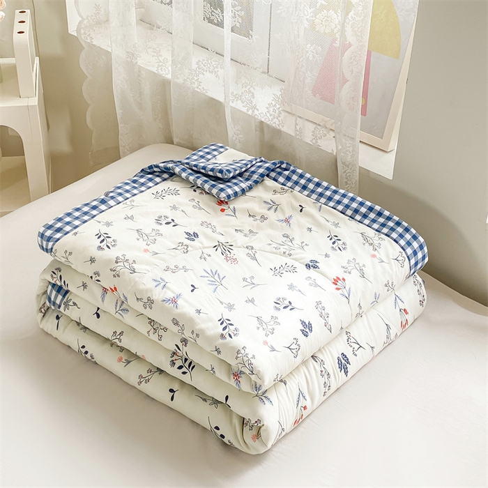 91家纺网 家纺一手货源 找家纺 咏绒家纺工厂店 2025新款A类云朵棉棉花夏被被子被芯 摇曳星光