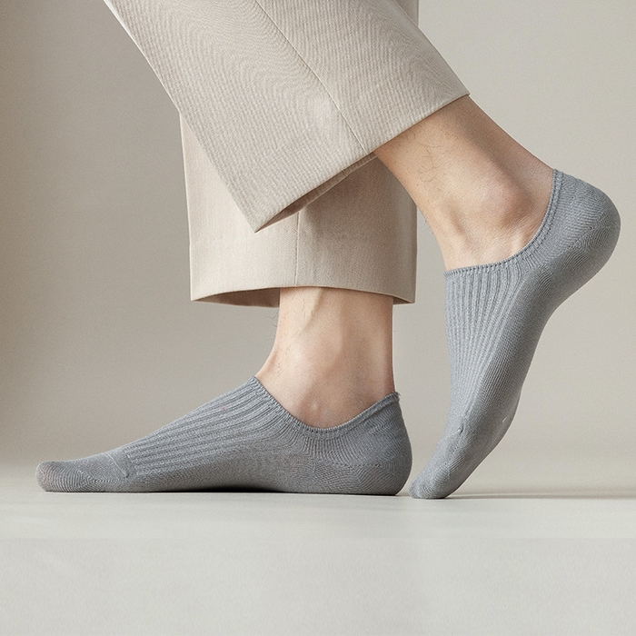91家纺网 家纺一手货源 找家纺 【男士短款纯色船袜】 2025新款日式无印男士短款船袜良品春夏抽条防臭吸汗防滑不跟浅口隐形袜子
