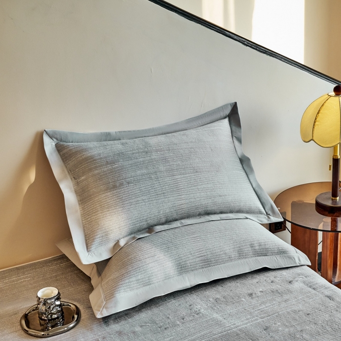 91家纺网 家纺一手货源 找家纺 （总）席之家 2025新款高品质A类空气层可水洗凉感色织床单三件套-檀雅系列