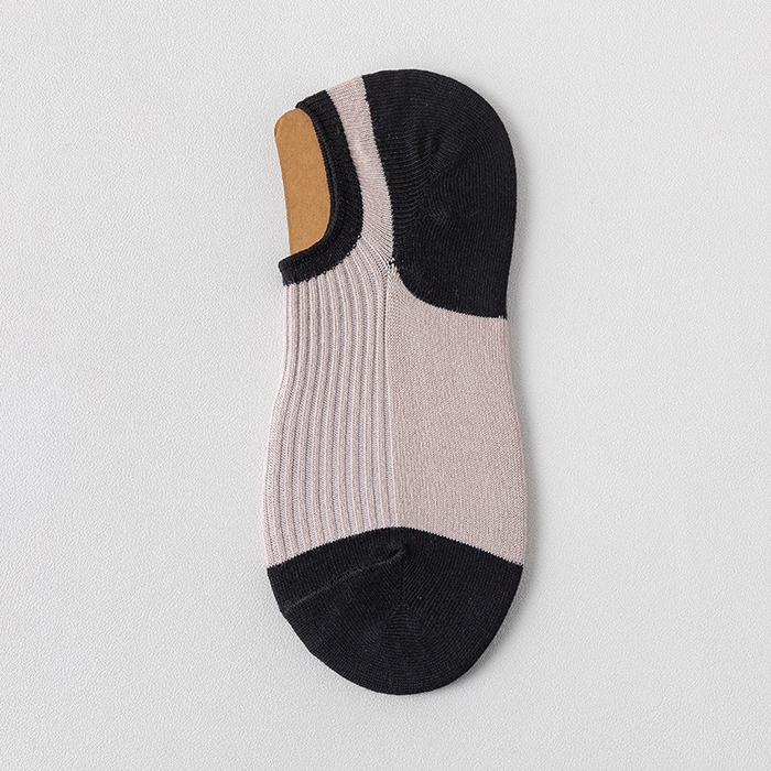 良品汇馆 2025新款日式无印拼色女士棉袜子良品吸汗透气袜子浅口袜短袜女隐形袜船袜 卡其