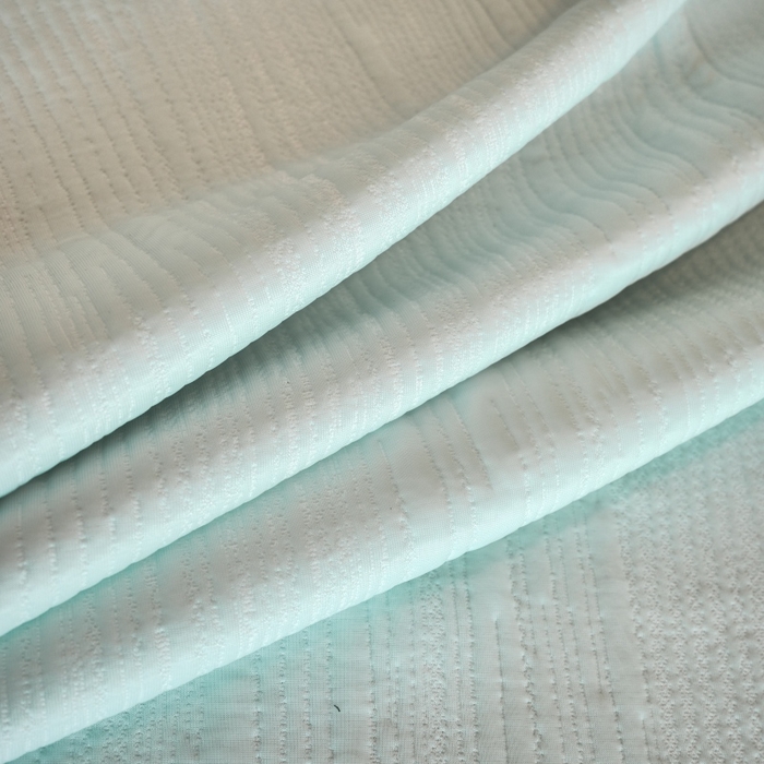 91家纺网 家纺一手货源 找家纺 席之家 2025新款高品质A类空气层可水洗凉感色织床单三件套-檀雅系列 檀雅-浅绿