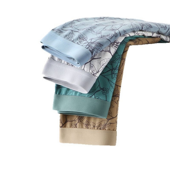 91家纺网 家纺一手货源 找家纺 【男士纯棉印花四角裤】 2025新款日式无印全棉纯棉印花男士内裤良品棉质透气男生运动休闲平角四角短裤